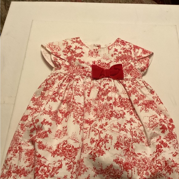 Janie and Jack Red Toile Print Dress - Picture 5 of 16